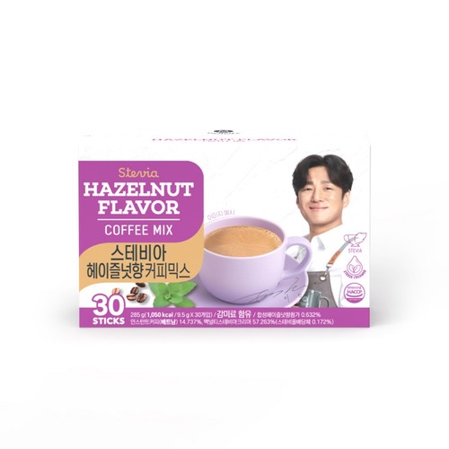 한국맥널티 스테비아 헤이즐넛향 커피믹스 (9.5G*30입)