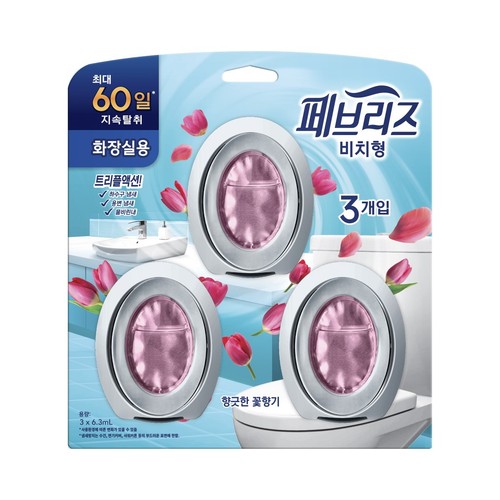 페브리즈 화장실용 방향제 (꽃향기) 3입 (3입)
