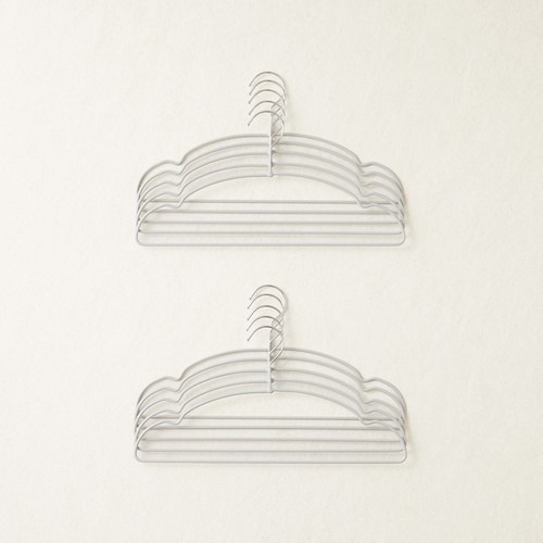 오늘좋은 PVC 라운딩 논슬립 옷걸이 (10입) (40*20.3*0.4CM)