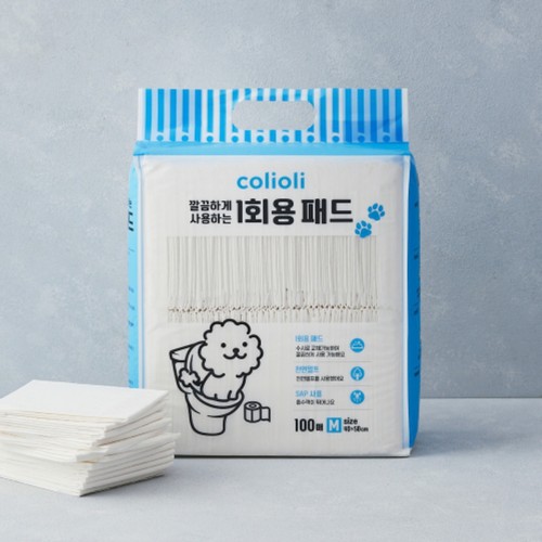 콜리올리 깔끔하게 사용하는 1회용 패드 (M) (100매)