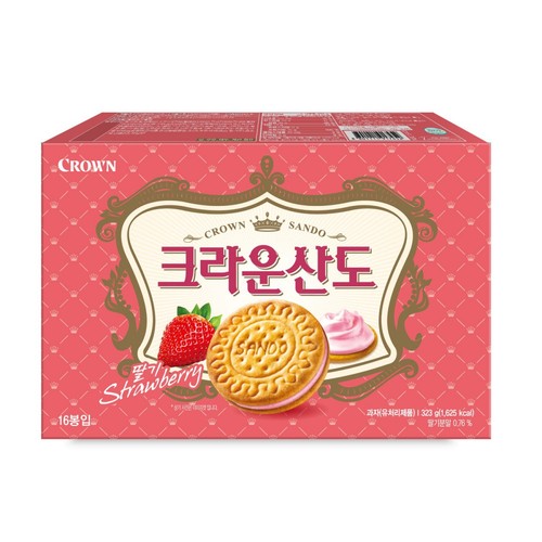 크라운 산도 딸기크림치즈 (323G)