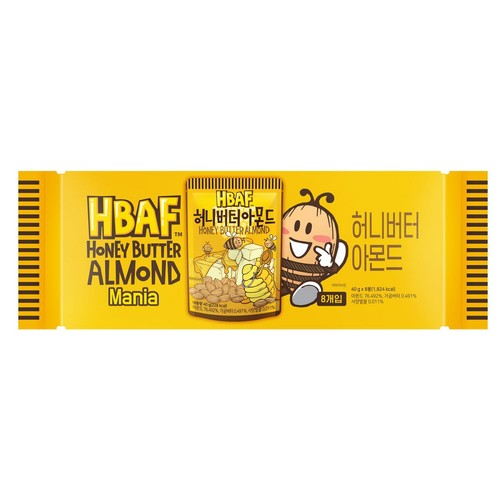 HBAF 허니버터 아몬드 매니아 (40G*8봉)