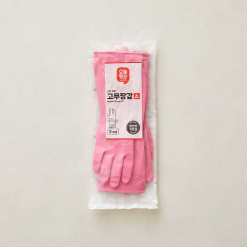 오늘좋은 고무장갑 (소,3켤레)
