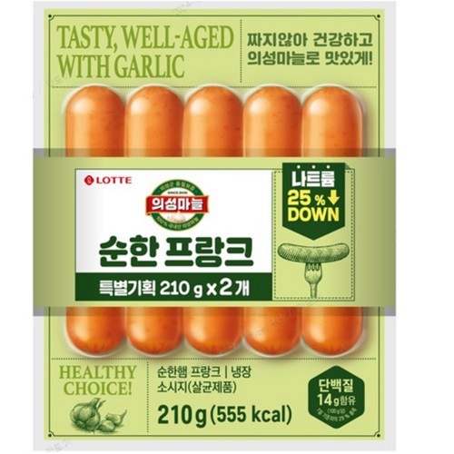 롯데 의성마늘 순한 프랑크 (210G*2)