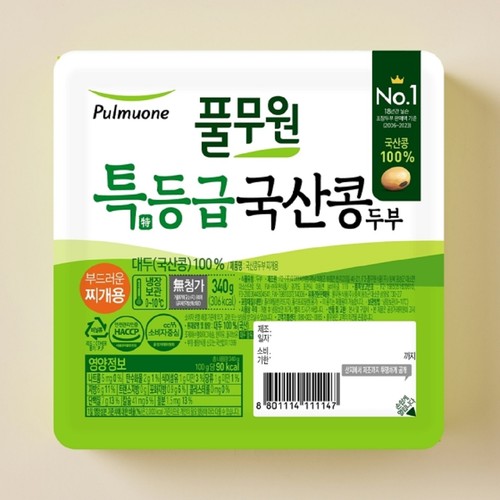 풀무원 국산 찌개두부 (340G)