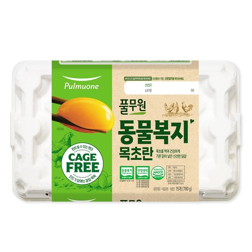 풀무원 동물복지 목초란 (대란, 15입) (780G)
