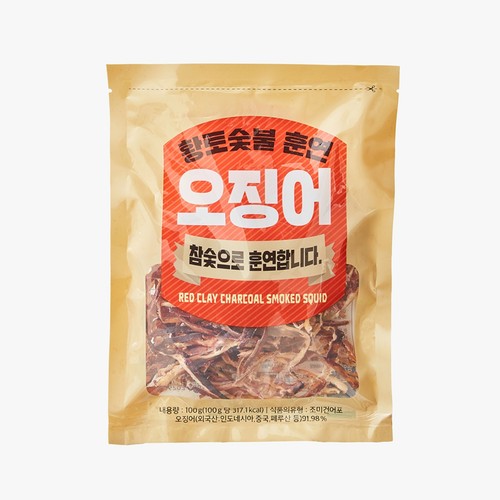 황토 숯불 훈연 오징어 (100G)