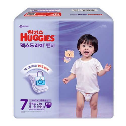 하기스 맥스드라이 팬티 7단계(특점보) (24매)