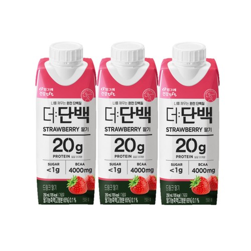 빙그레 더단백 드링크 딸기 (250ML*3입)
