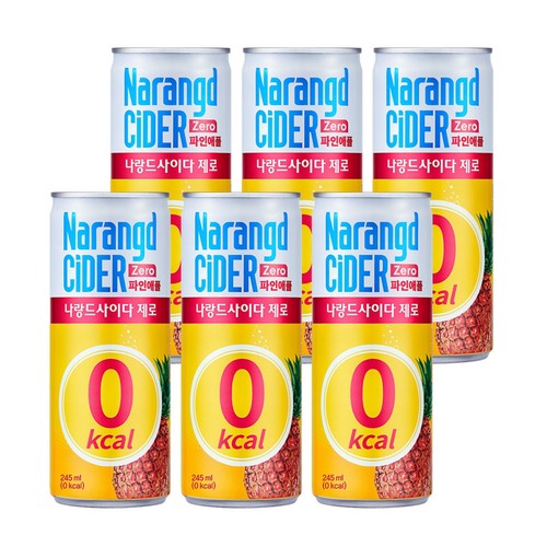 나랑드 제로 사이다 파인애플캔 (245ML*6입)