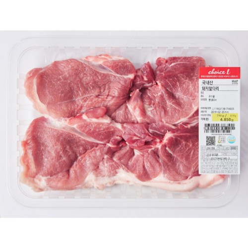 [농할할인가 8,640원] 국내산 돼지 앞다리 구이용 (냉장) (600G)