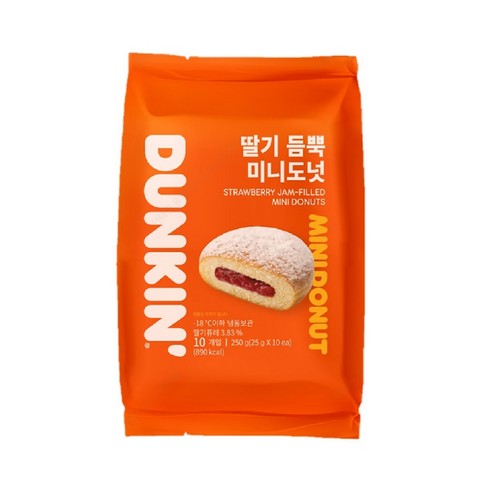 던킨 딸기듬뿍 미니도넛 (25G*10입)