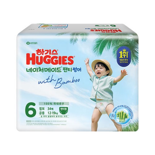 하기스 네이처썸머 팬티 6단계(점보) (34매)