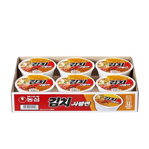 농심 김치 사발면 (86g*6)