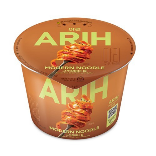 팔도 아리 모던누들 고추장버터 컵 (125G)