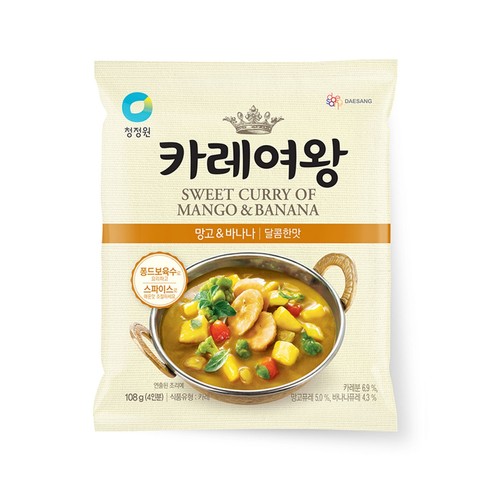  청정원카레여왕 망고&바나나 (108G)