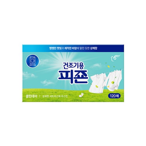 피죤 건조기시트 클린데이 (120매)