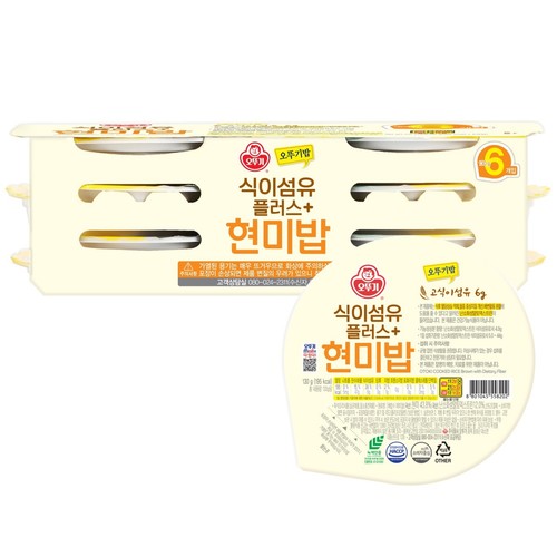오뚜기 식이섬유플러스 현미밥 (130G*6입)