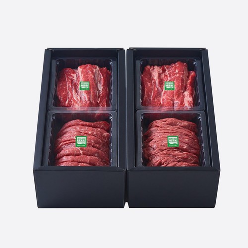 [명절선물세트] 무항생제 한우 정육세트(3호/1+등급) (2.0KG)