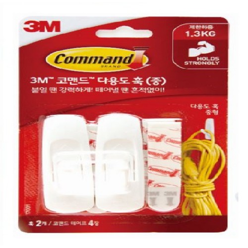  3M 코맨드 다용도 후크 (중형)