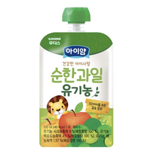  아이얌 아이사랑 순한과일 유기농 주스 (100ML)