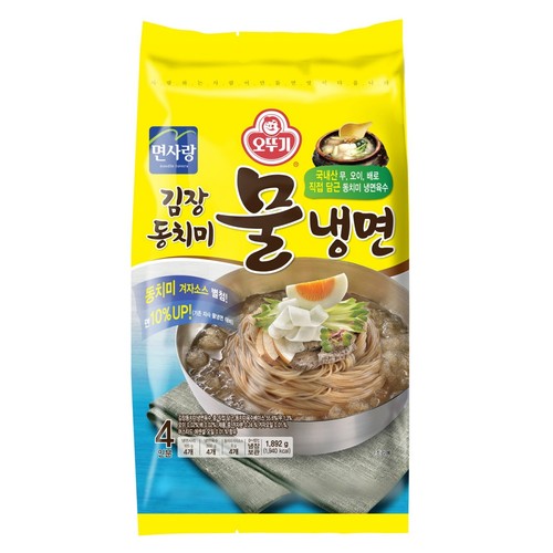 오뚜기 면사랑 김장 동치미 물냉면 (4인) (1,892G)
