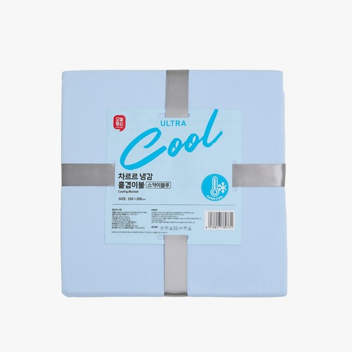 오늘좋은 울트라쿨 차르르 냉감 홑겹이불(스카이블루) (150*200CM)