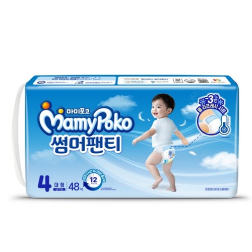 마미포코 썸머팬티 4단계 대형(남아) (48P)