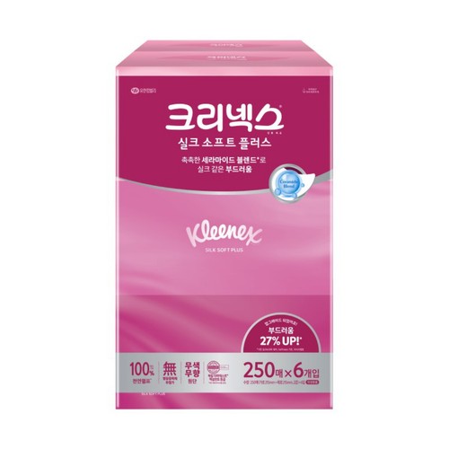 크리넥스 실크소프트 미용티슈 (250매*6입)