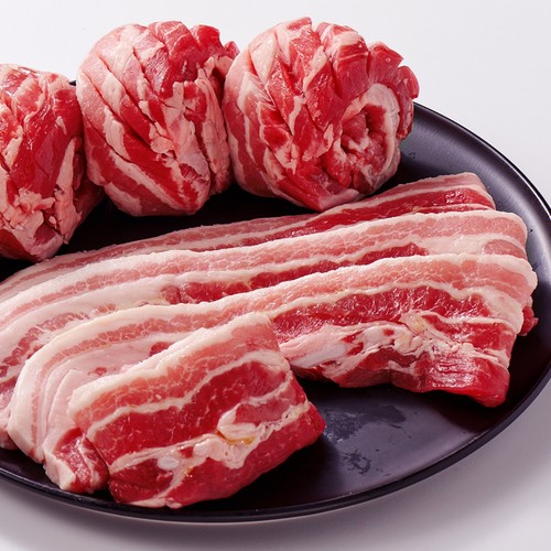 끝돼 캐나다산 돼지 삼겹살 구이용(냉장) (600G)