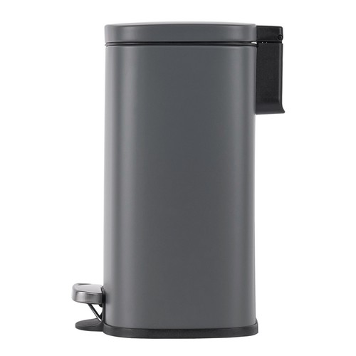무소음 페달 휴지통 (사각, 그레이) (5L)