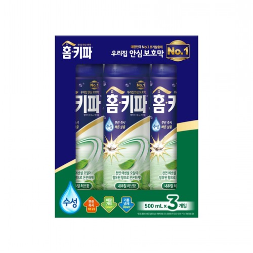 홈키파 에어졸 내추럴 허브향 기획 (500ML*3입)