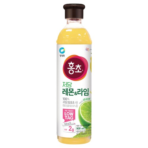 청정원 홍초 저당 레몬&라임 (900ML)