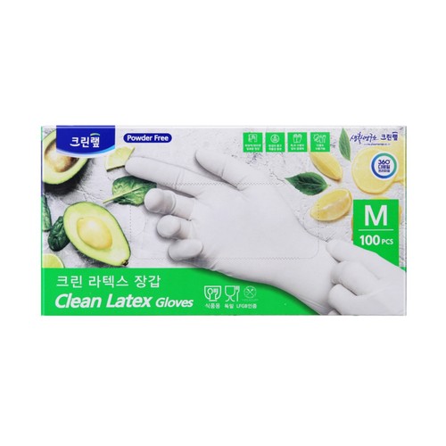 크린랩 라텍스장갑 (M) (100매)