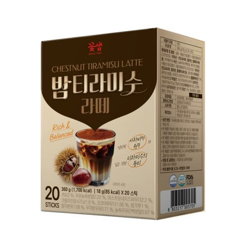 꽃샘 밤 티라미수 라떼 (18G*20입)