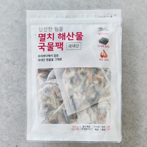 이어수산 멸치 해산물 국물팩 (15G*10봉)