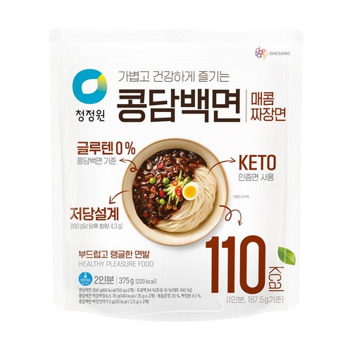 청정원 콩담백면 매콤짜장면 (375G)