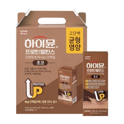 일동후디스 하이뮨 프로틴밸런스 드링크 초코 (190ML*16입)