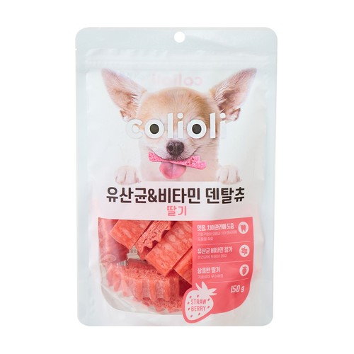 콜리올리 유산균&비타민 덴탈츄(딸기) (150G)