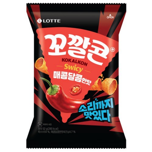 롯데 꼬깔콘 매콤달콤한맛 (52G)