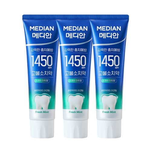 메디안 1450 고불소치약 (프레쉬민트) (100G*3입)