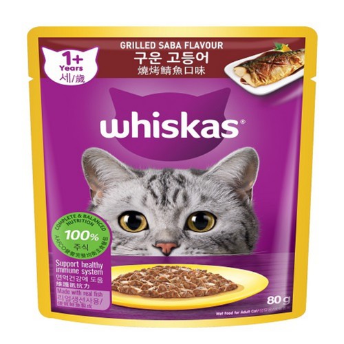 위스카스 파우치(구운고등어) (80G)