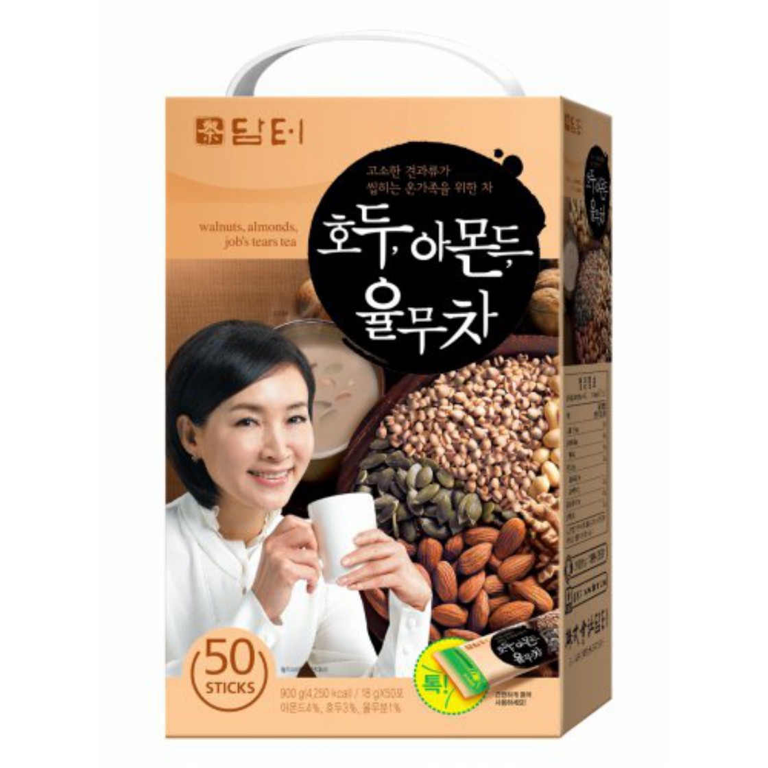 담터 호두아몬드 율무차 (18G*50입)ㅣ롯데마트 제타 최상의 신선 식품과 다양한 간편식을 롯데마트 제타에서 만나보세요