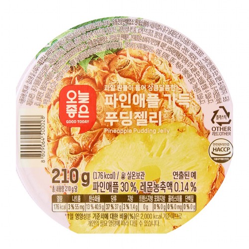 오늘좋은 파인애플 가득 푸딩젤리 (210G)
