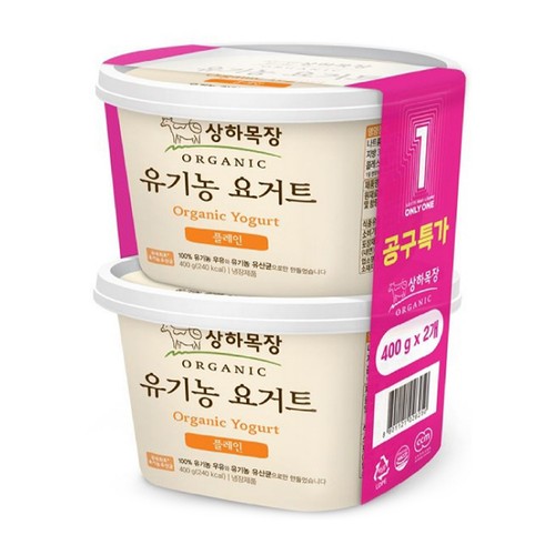 매일 상하목장 유기농 요거트 플레인 (400G*2입)