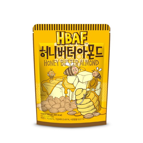 HBAF 허니버터 아몬드 (500G)