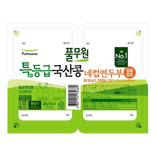 풀무원 국산콩 네컵 연두부 (360G)