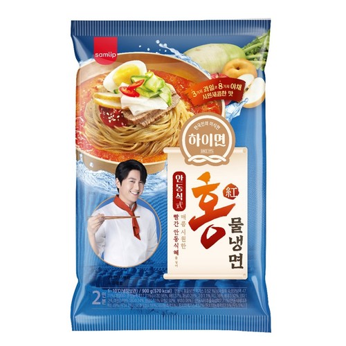 삼립 하이면 안동식 홍 물냉면 (2인) (900G)