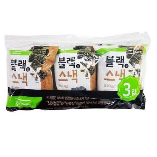 풀무원 블랙 김스낵 기획(오리지널,3봉) (30G*3봉)
