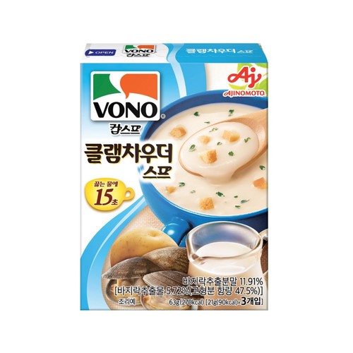 농심 보노 클램차우더스프 (63G)